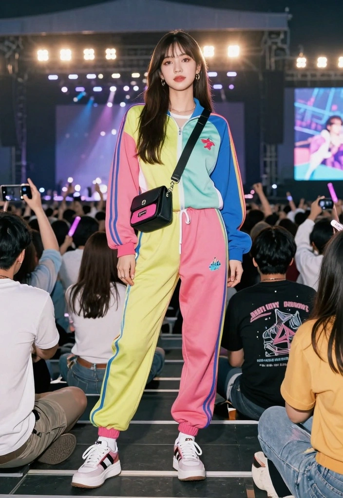 14 BTS Concert Outfit Ideas For Women With Fan Energy - 2. Sporty Chic with a Tracksuit 1