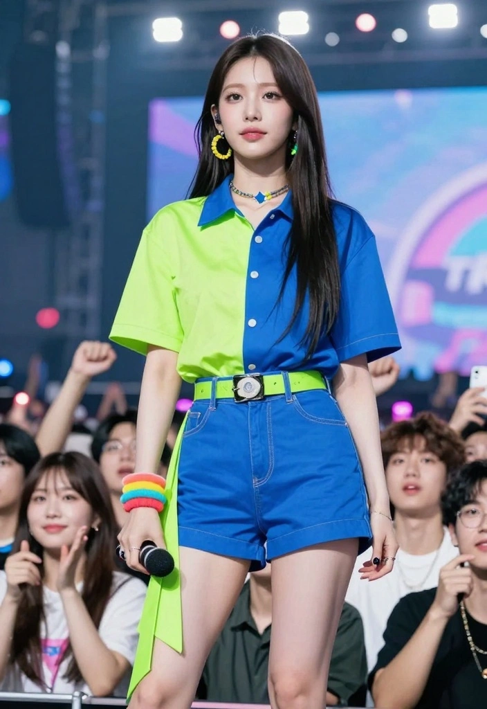 14 BTS Concert Outfit Ideas For Women With Fan Energy - 8. Vibrant Color Blocking 1