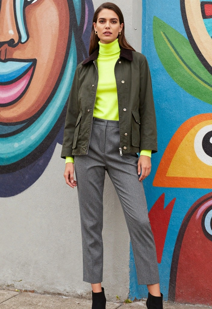 14 Barbour Jacket Outfit Ideas For Women With Classic Style - 7. Classic with a Pop of Color 1