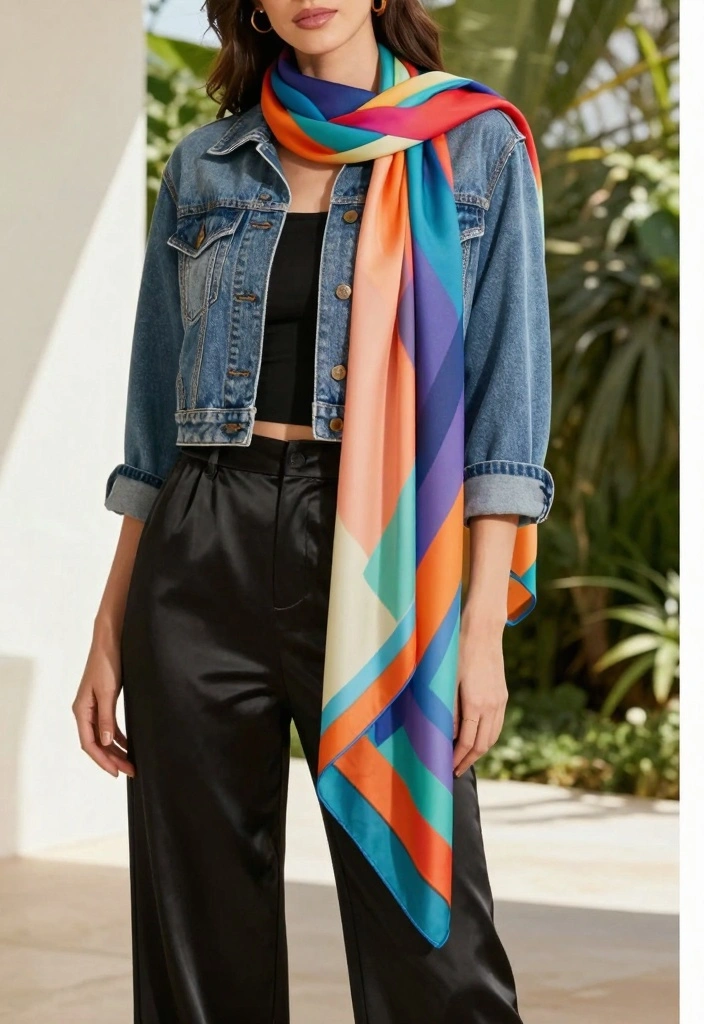 14 Black Satin Pants Outfit Ideas For Women With Luxe Vibes - 11. Layering with a Cropped Jacket 1