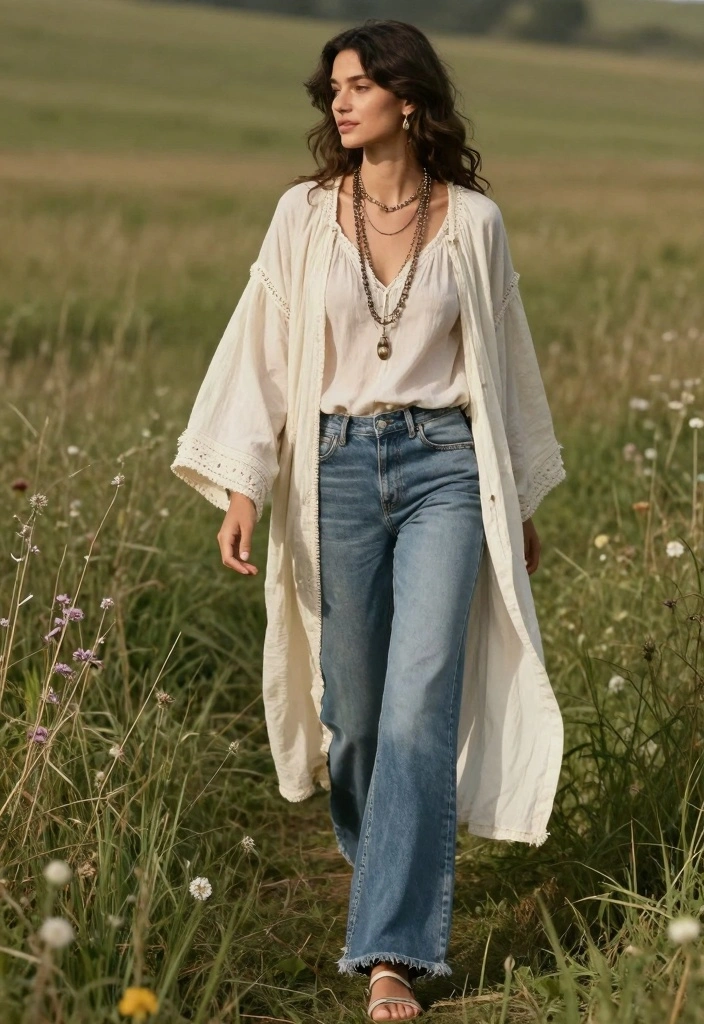 14 Jacket And Jeans Outfit Ideas For Women That Always Work - 10. The Boho Chic Jacket 1