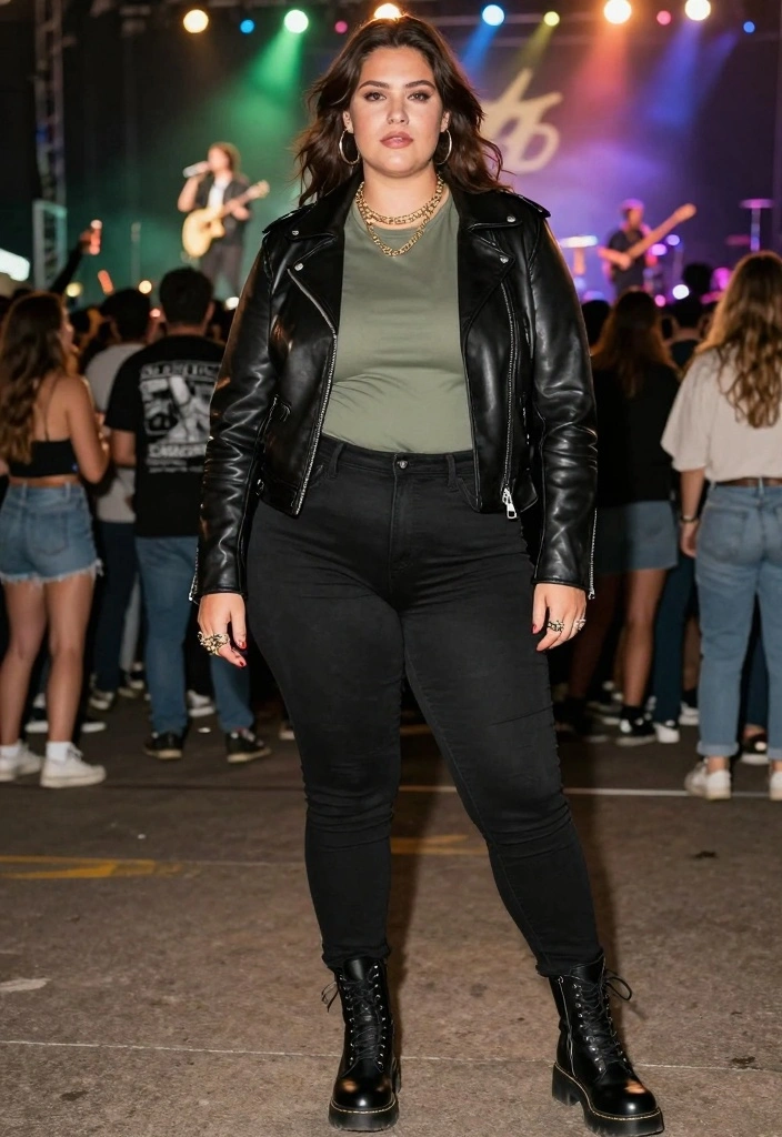 14 Jelly Roll Concert Outfit Ideas For Women - 5. Edgy Leather Looks 1