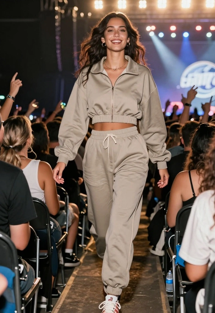 14 Pop Concert Outfit Ideas For Women With Trendy Style - 14. Comfortable Athleisure Look with a Twist 1