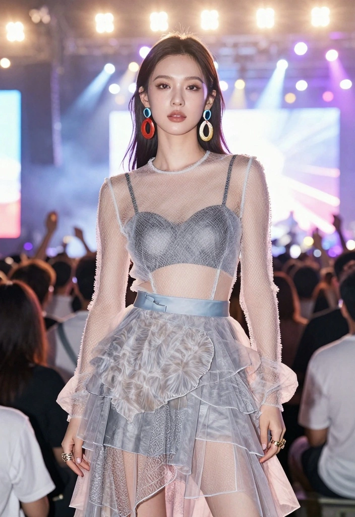 14 Pop Concert Outfit Ideas For Women With Trendy Style - 7. Layered Dresses with Statement Accessories 1