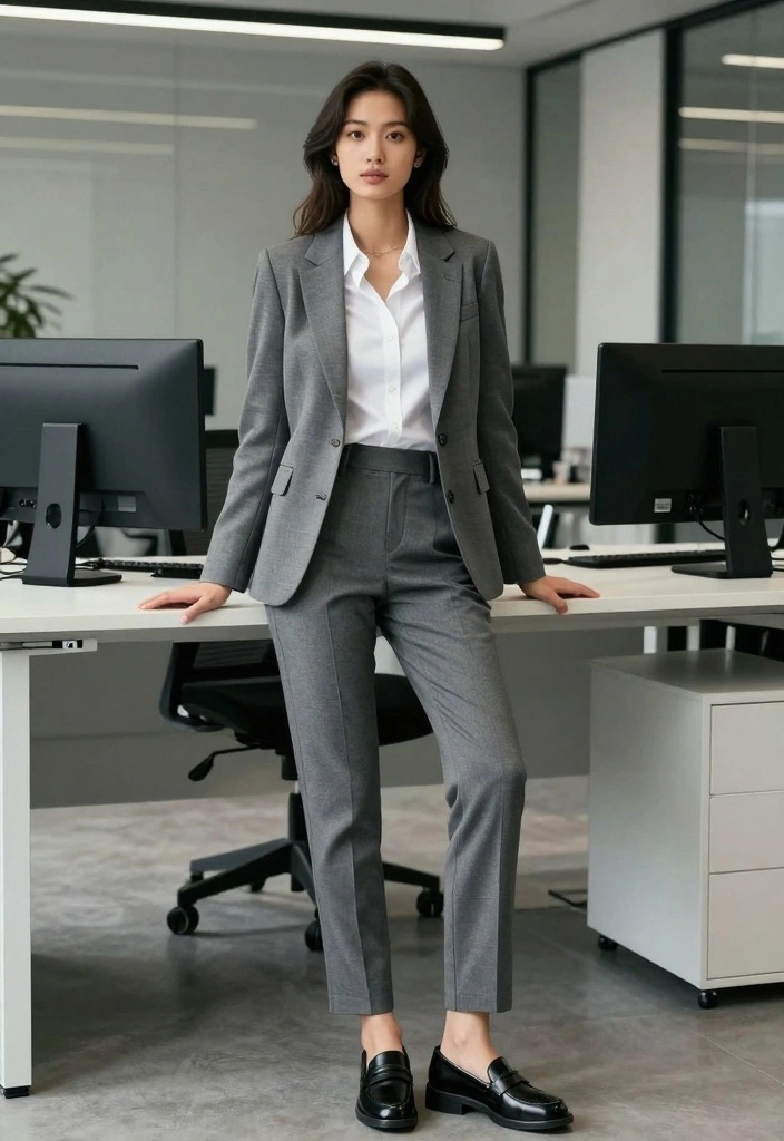 15 Adidas Pants Outfit Ideas For Women With Sporty Style - 8. Sporty Workwear 1