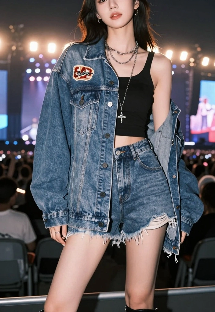 15 Aespa Concert Outfit Ideas For Women With Kpop Style - 1. Chic Layered Look 1