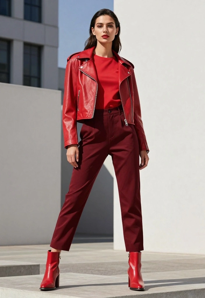 15 Racing Jacket Outfit Ideas For Women With Street Energy - 6. Monochrome Magic 1