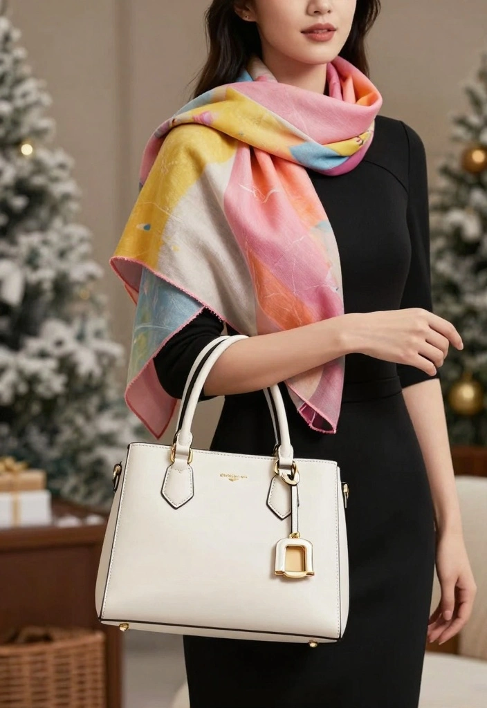 16 Cold Weather Party Night Outfit Ideas For Women - 9. Classic Black Dress with a Pop of Color 1