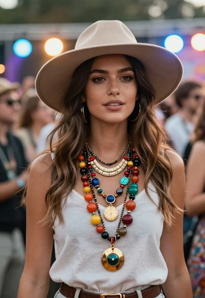 16 Concert Aesthetic Outfit Ideas For Women To Stand Out - 9. Statement Accessories 1