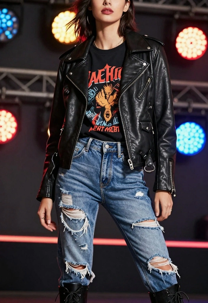 16 Kesha Concert Outfit Ideas For Women With Bold Looks - 2. Edgy Leather Vibes 1