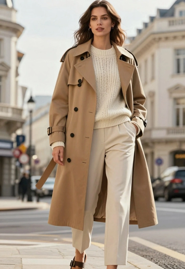 16 Winter Birkenstock Outfit Ideas For Women - 10. Classic Trench Coat 1