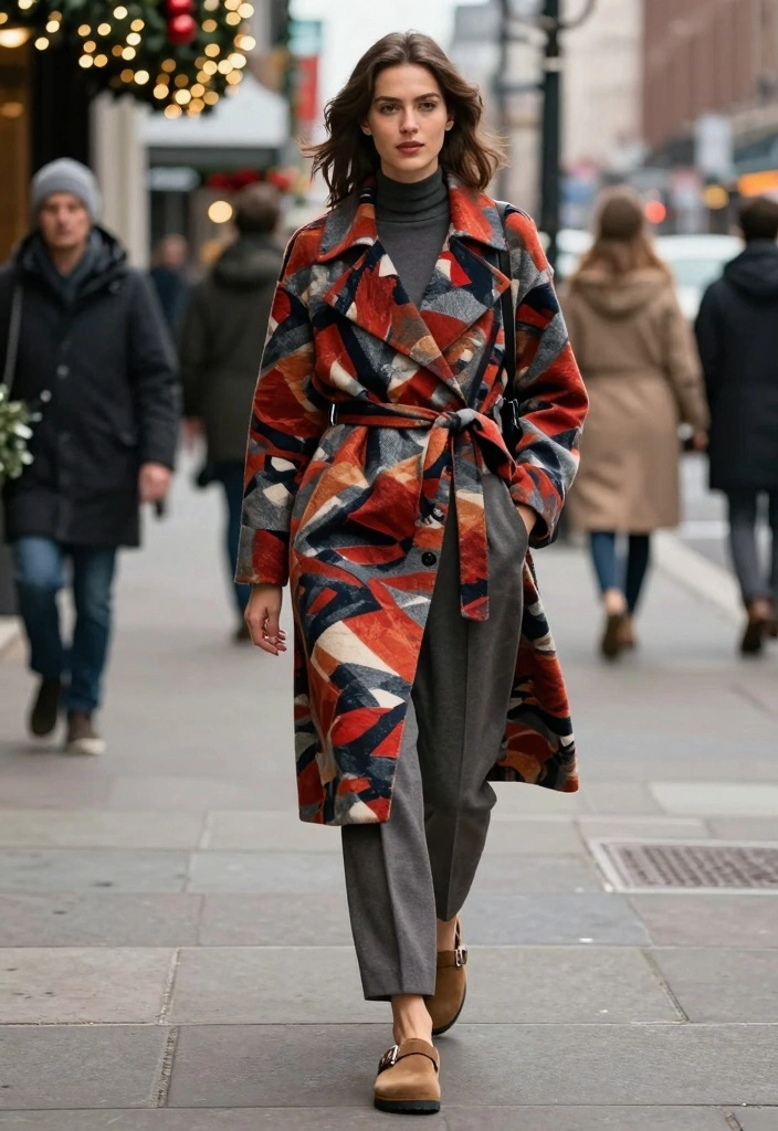 16 Winter Birkenstock Outfit Ideas For Women - 12. Stylish Wrap Coat 1