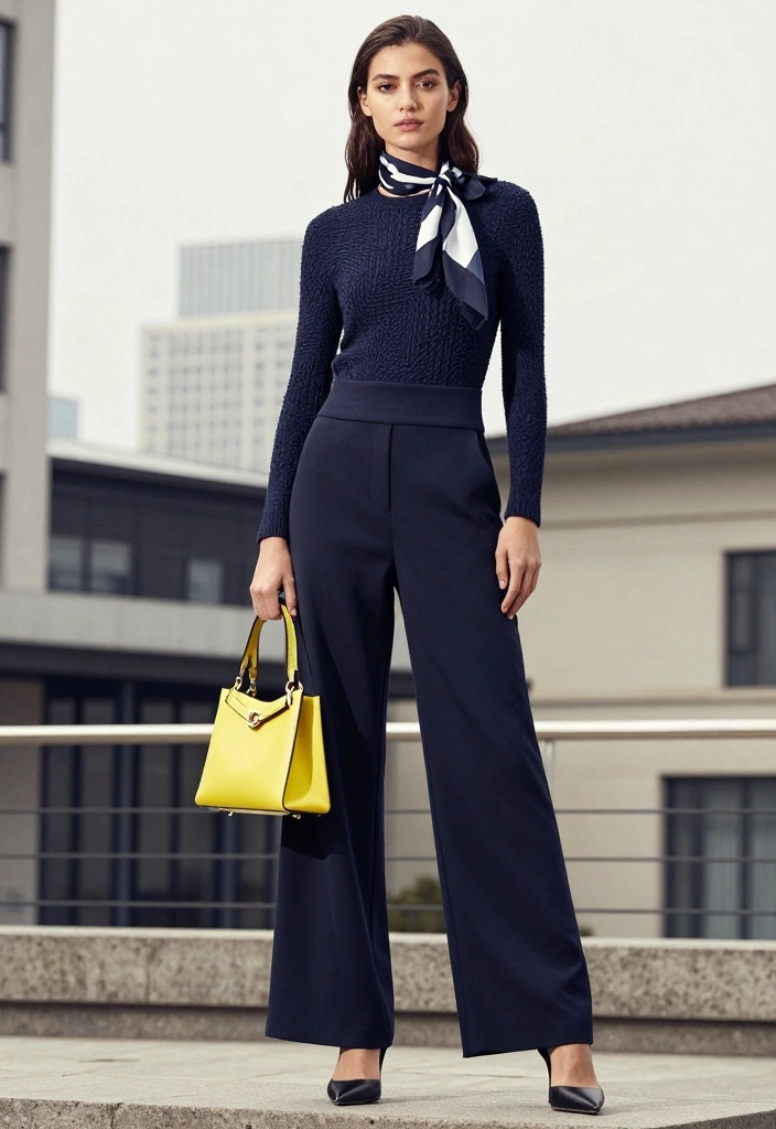 16 Winter Wide Leg Pants Outfit Ideas For Women - 3. Monochrome Look with Textural Contrast 1