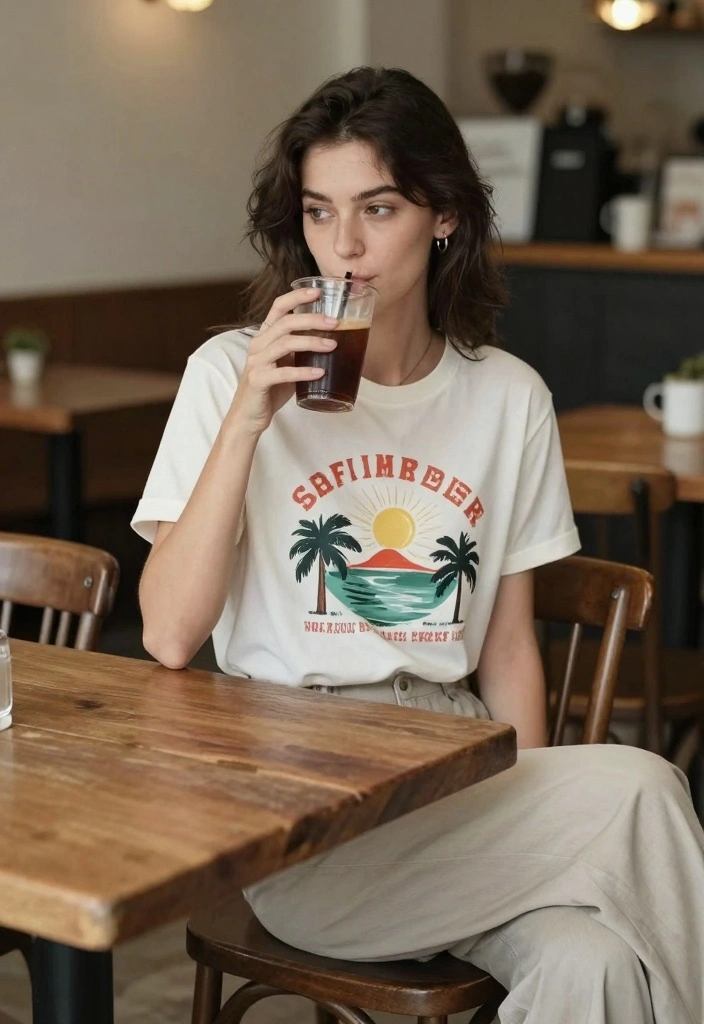 16 Winter Wide Leg Pants Outfit Ideas For Women - 6. Casual Chic with a Graphic Tee 1