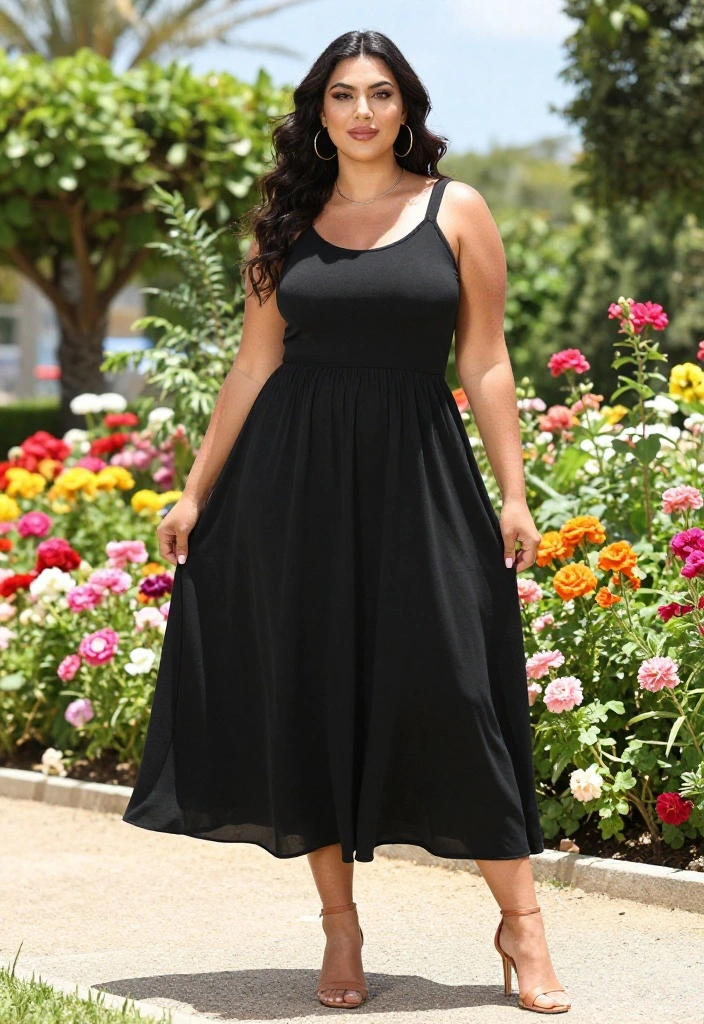 12 Black Skort Outfit Ideas for Women That Feel Less Sporty - 11. Effortless Maxi Skirt Look 1