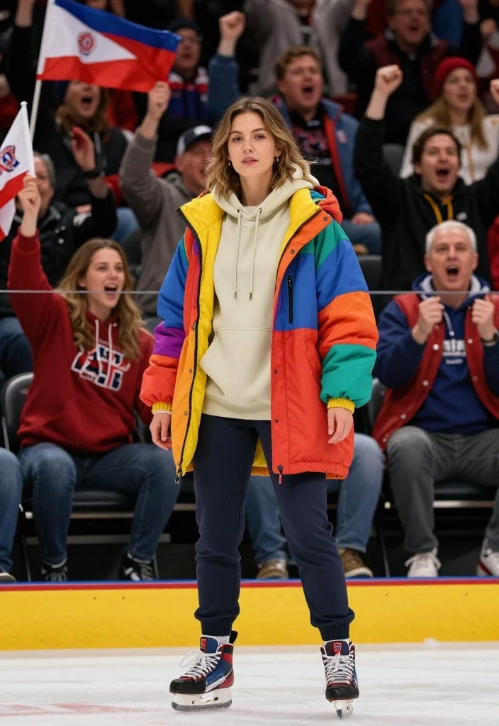 12 Hockey Game Outfit Ideas for Women That Keep You Warm - 12. Colorful Windbreakers 1
