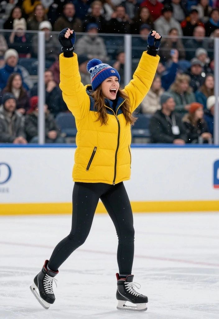 12 Hockey Game Outfit Ideas for Women That Keep You Warm - 3. Puffer Jacket and Leggings 1