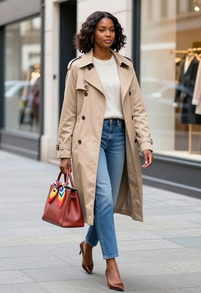 12 Mini Scarf Outfit Ideas for Women That Don't Look Flight Attendant - 3. Bag Charm 1