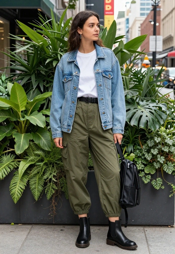 12 Parachute Pants Outfit Ideas for Women That Don't Look Like PJs - 2. Effortless Layering 1