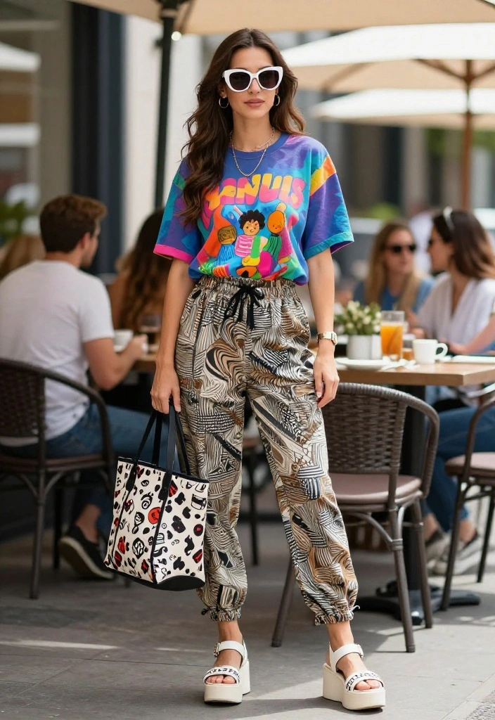 12 Parachute Pants Outfit Ideas for Women That Don't Look Like PJs - 8. Weekend Brunch Ready 1