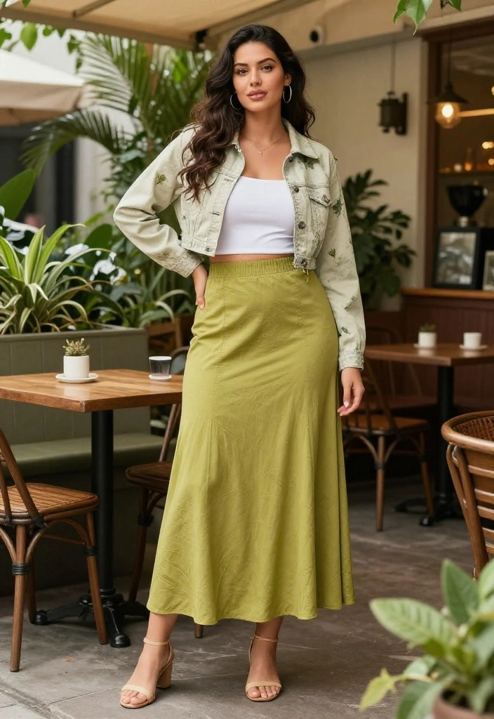 12 Whale Tail Outfit Ideas for Women That Make the Y2K Trend Wearable Today - 5. Eco-Friendly Maxi Skirts with Cropped Jackets 1