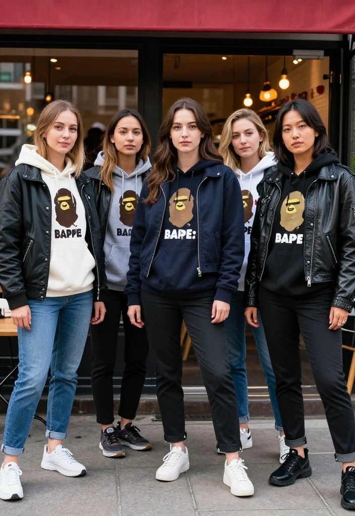 14 Bape Hoodie Outfit Ideas That Let the Print Pop - 1. Chic Layering with a Bape Hoodie 1