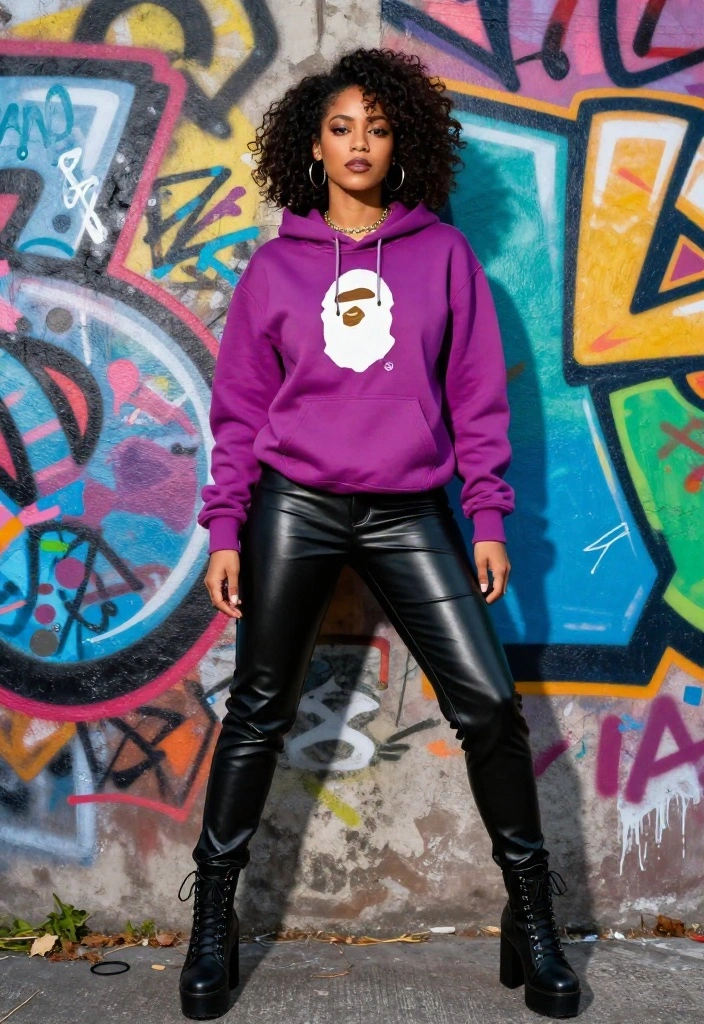 14 Bape Hoodie Outfit Ideas That Let the Print Pop - 13. Edgy Rocker Vibes 1