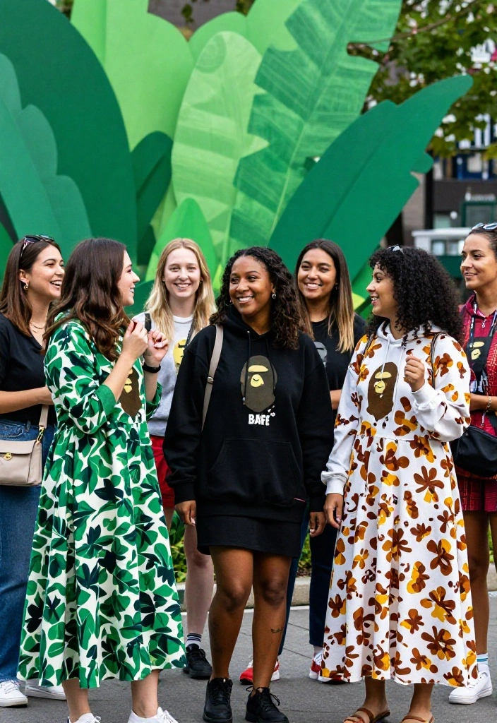 14 Bape Hoodie Outfit Ideas That Let the Print Pop - 4. Layered Over a Maxi Dress 1