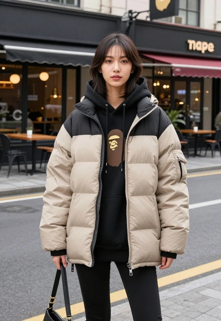 14 Bape Hoodie Outfit Ideas That Let the Print Pop - 6. Cozy and Chic with Oversized Outerwear 1