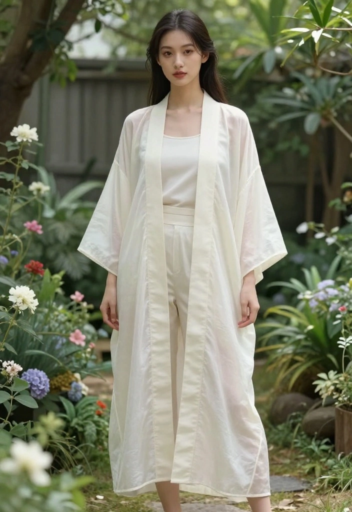 14 Organza Outfit Ideas for Women You Can Actually Wear Again - 10. Organza Kimono Jacket 1