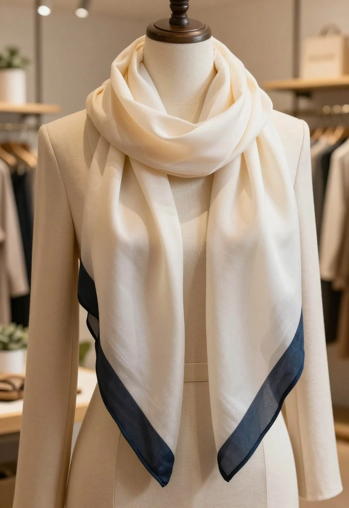 14 Organza Outfit Ideas for Women You Can Actually Wear Again - 14. Organza Scarf as Accessory 1
