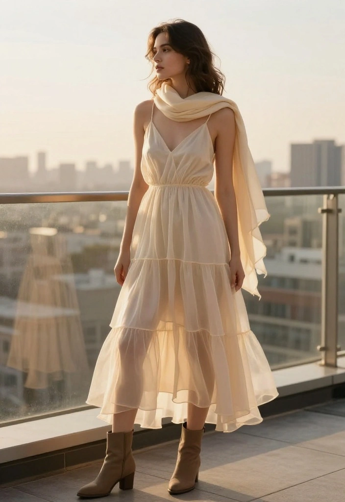 14 Organza Outfit Ideas for Women You Can Actually Wear Again - 8. Layered Organza Slip Dress 1