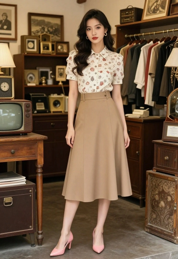 14 Pink Heels Outfit Suggestions for Women That Pair With Anything - 9. Vintage Inspired 1