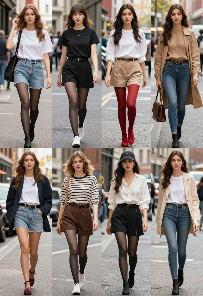 14 Shorts and Tights Outfit Ideas for Women That Bridge Seasons - Conclusion 1