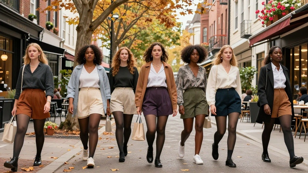 14 Shorts and Tights Outfit Ideas for Women That Bridge Seasons