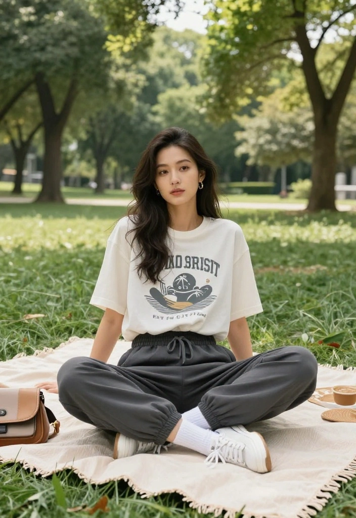 14 White Socks Outfit Ideas for Women That Look Styled Not Accidental - 1. Relaxed Athleisure Vibes 1