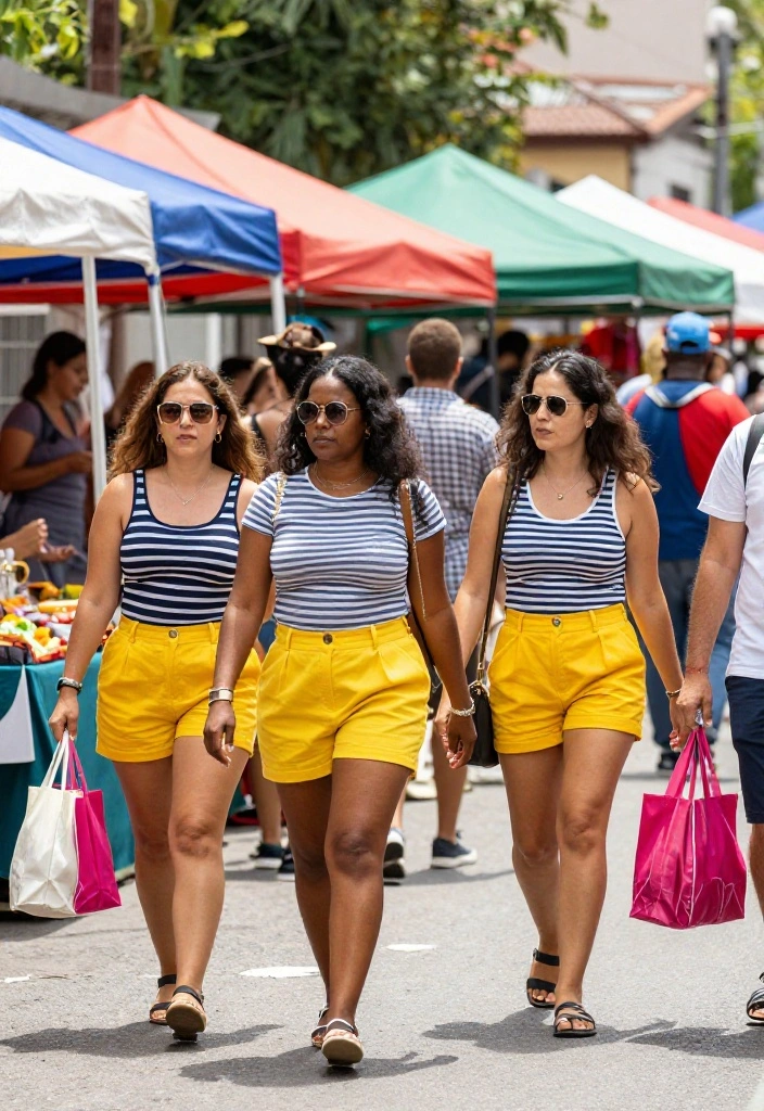 14 Yellow Shorts Outfit Ideas That Don't Wash You Out - 4. Striped Top and Yellow Shorts Combo 1