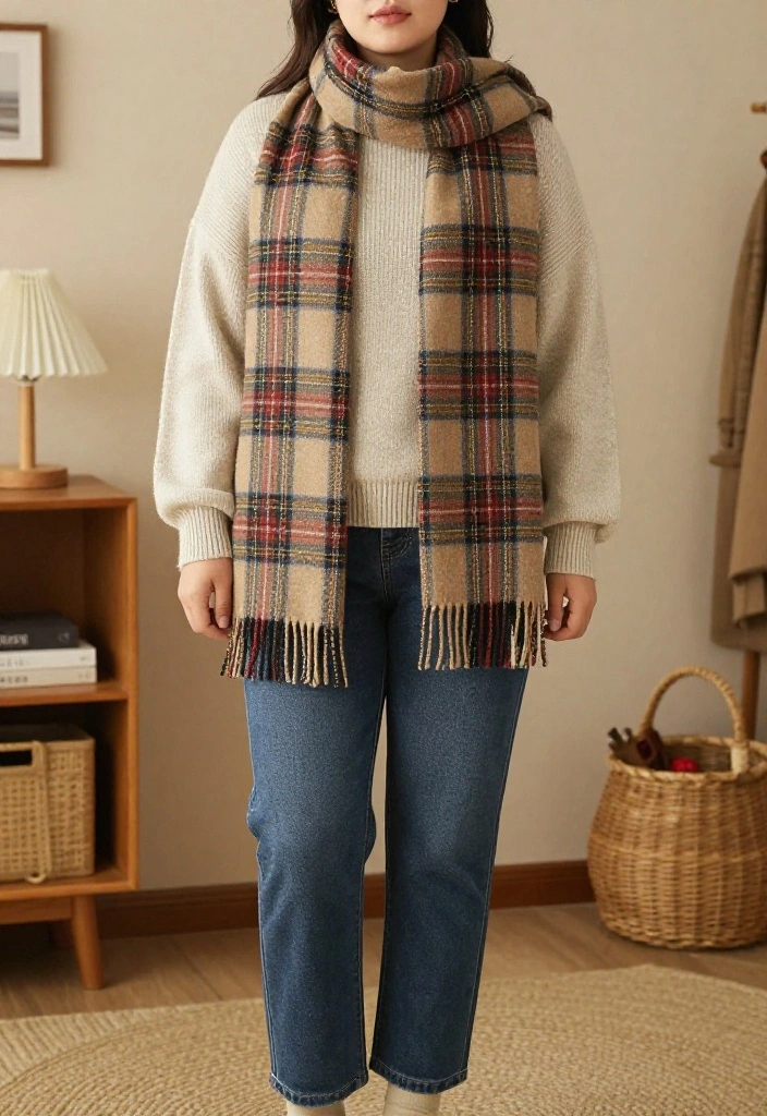 15 Birthday Outfit Winter Ideas for Women That Photograph Flat in Layers - 11. Warm Tartan Layers 1