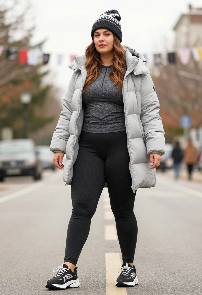 15 Birthday Outfit Winter Ideas for Women That Photograph Flat in Layers - 13. Layered Athleisure Style 1