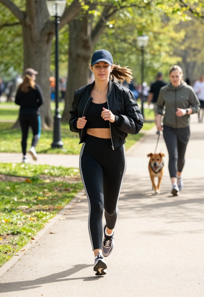 15 Black Striped Pants Outfit Ideas That Don't Look Office-Only - 3. Sporty Yet Chic 1