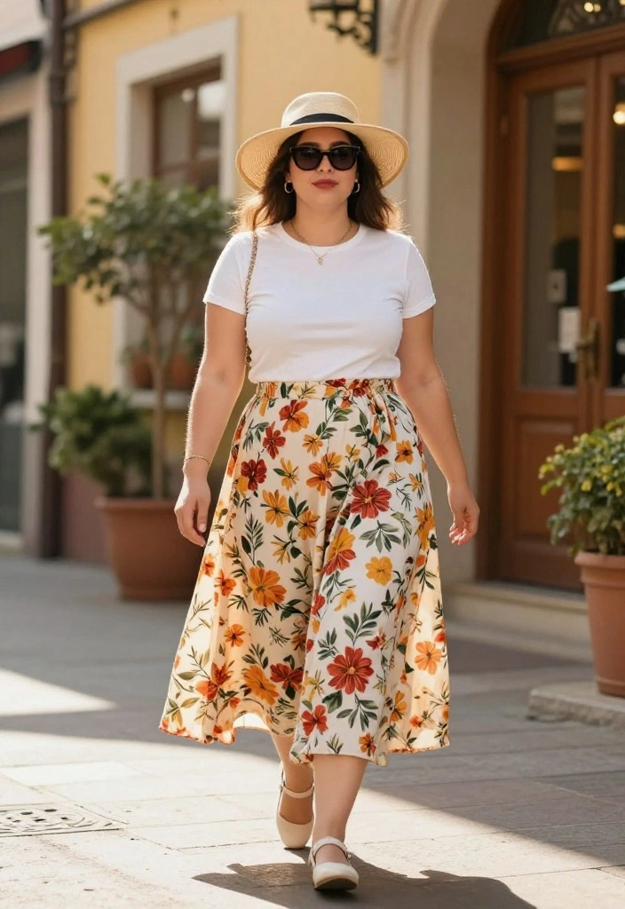 18 White T Shirt Outfit Ideas for Women That Go Beyond Basic - 11. Fashion-Forward with a Midi Dress Layer 1