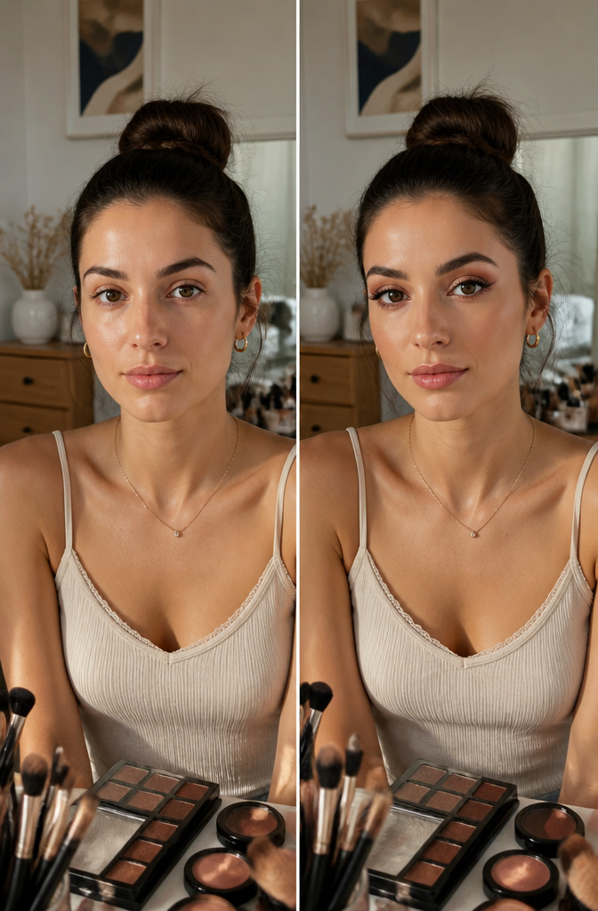 My Makeup Look: 6 Face-Shape Guides for Your Best Style 11 Model demonstrating various eye makeup techniques in a close-up.