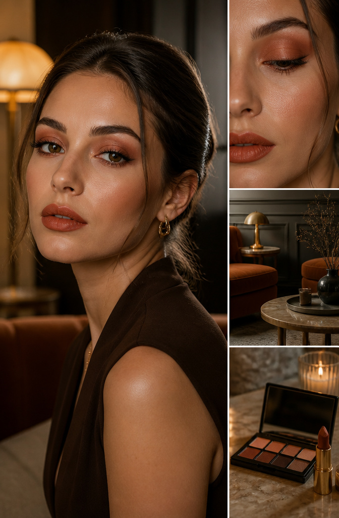 Classic Makeup Ideas: Timeless Looks for 2026 11 A model with monochrome makeup featuring matching lip and eye colors.