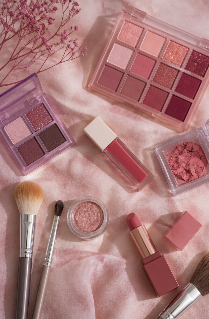 BH Cosmetics Take Me Back to Brazil Palette with various pink shades.