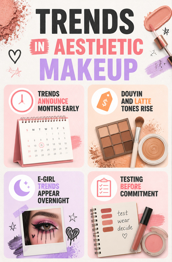 An informative image on how makeup trends develop.